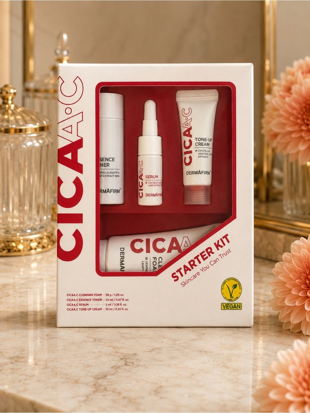Dermafirm CICAA.C Starter Kit 4-Piece Centella Skincare Set NEW Exp 2028